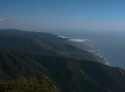 From the heart of the Santa Lucia - Looking south from N36 3' 7", W121 29' 43"